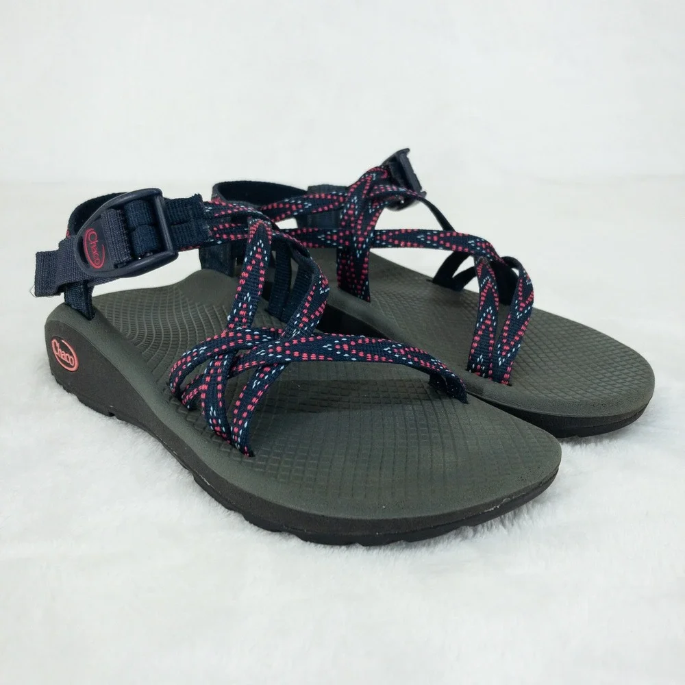 Chaco Z/Cloud Sandals Womens Size 6 Blue Strappy Toe Loop Hiking Shoes